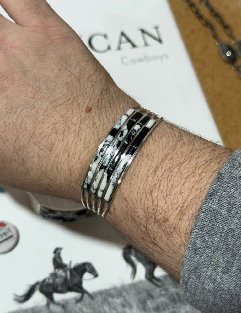 White Buffalo Inlay Cuff