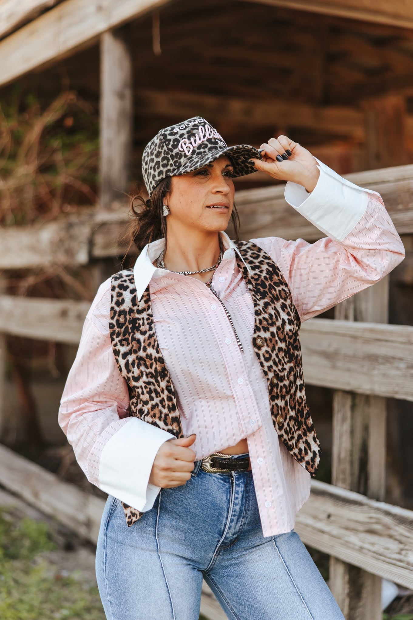 Wide Cuff Button Down Striped ShirtS