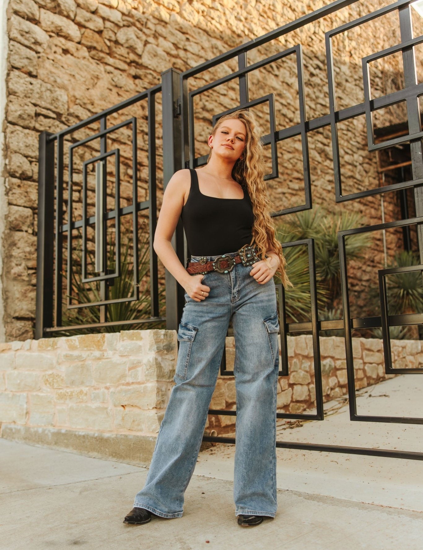Wide Leg Cargo Jeans1