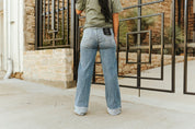 Wide Leg Cuff Jeans2