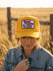 Wiener Rides Patch Trucker HatGold