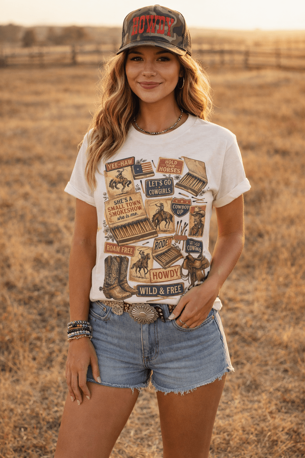 Wild and Free Rodeo Graphic TeeNaturalS