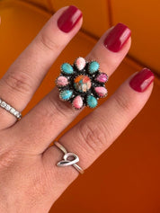 Wild Flower Blossom Adjustable Ring