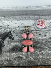 Wild Rose Teardrop Cluster Pendant