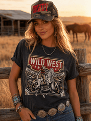 Wild West Long Live Cowboys Graphic TeeS
