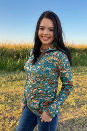 Wild West Scenic Quarter Zip PulloverS