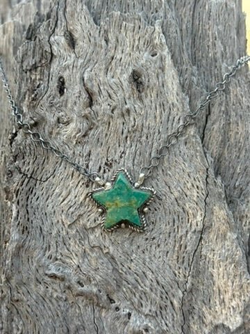Wild West Turquoise Star Charm Necklace
