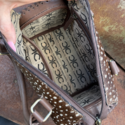 Wild Axis Spotted Cowhide Leather Handbag