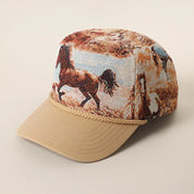 Western Wild Horse Tapestry Trucker Hat