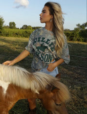 Willie Nelson On The Road Again Tree Camo Graphic TeeS