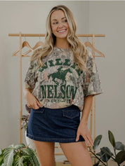 Willie Nelson On The Road Again Tree Camo Graphic TeeS