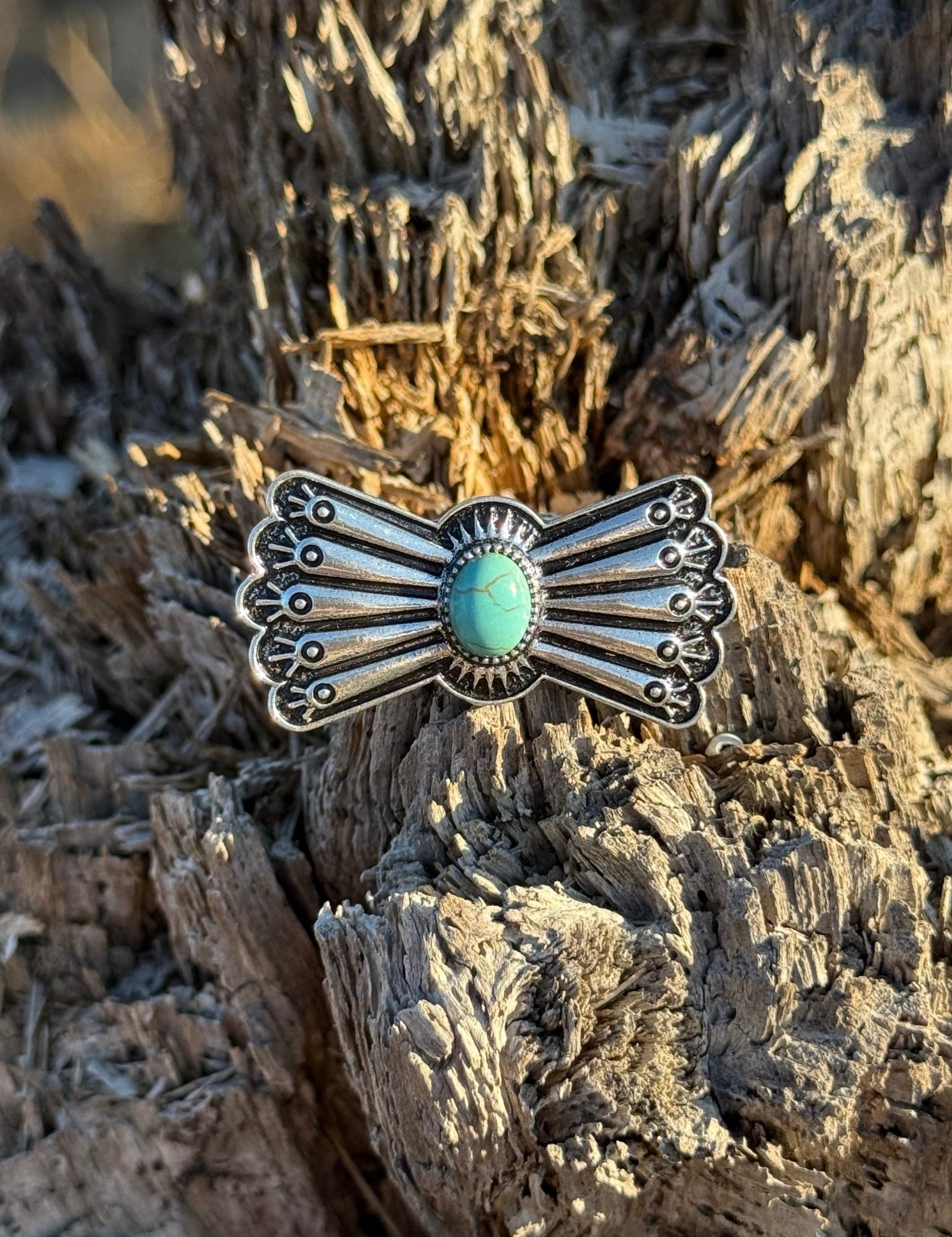 Wings of Turquoise Cuff Ring