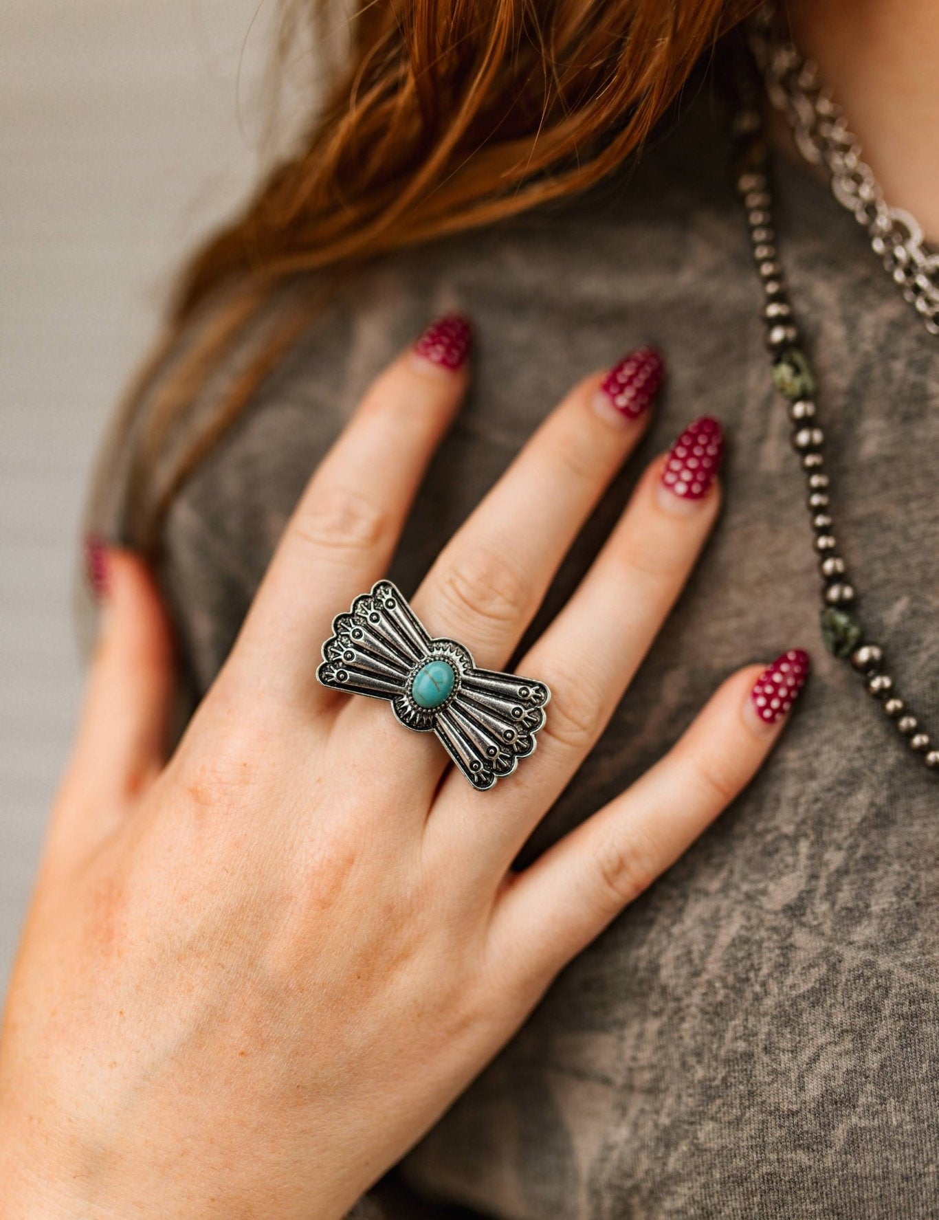 Wings of Turquoise Cuff Ring