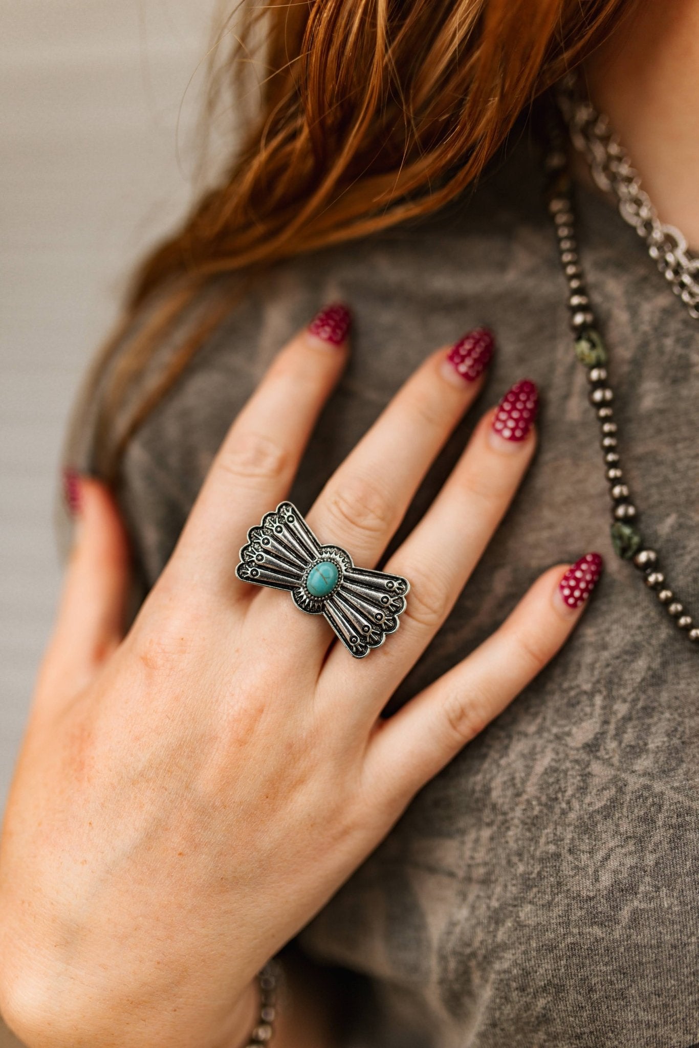 Wings of Turquoise Cuff Ring