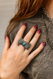 Wings of Turquoise Cuff Ring