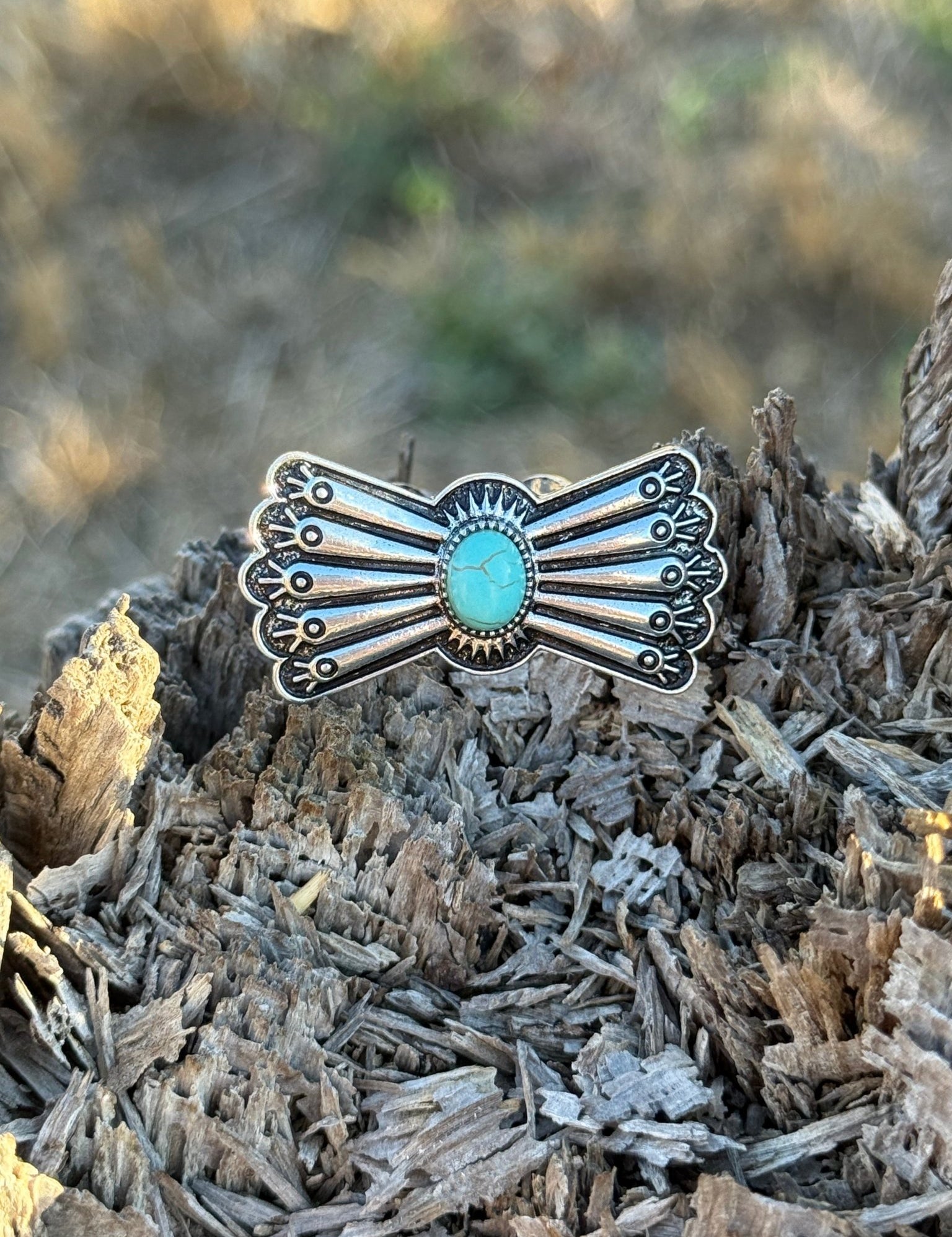 Wings of Turquoise Cuff Ring