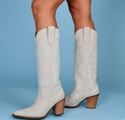 Winter White Embroidered Boots6