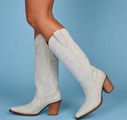 Winter White Embroidered Boots6