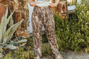 Wood Camo Wide Leg Lesiure PantsS