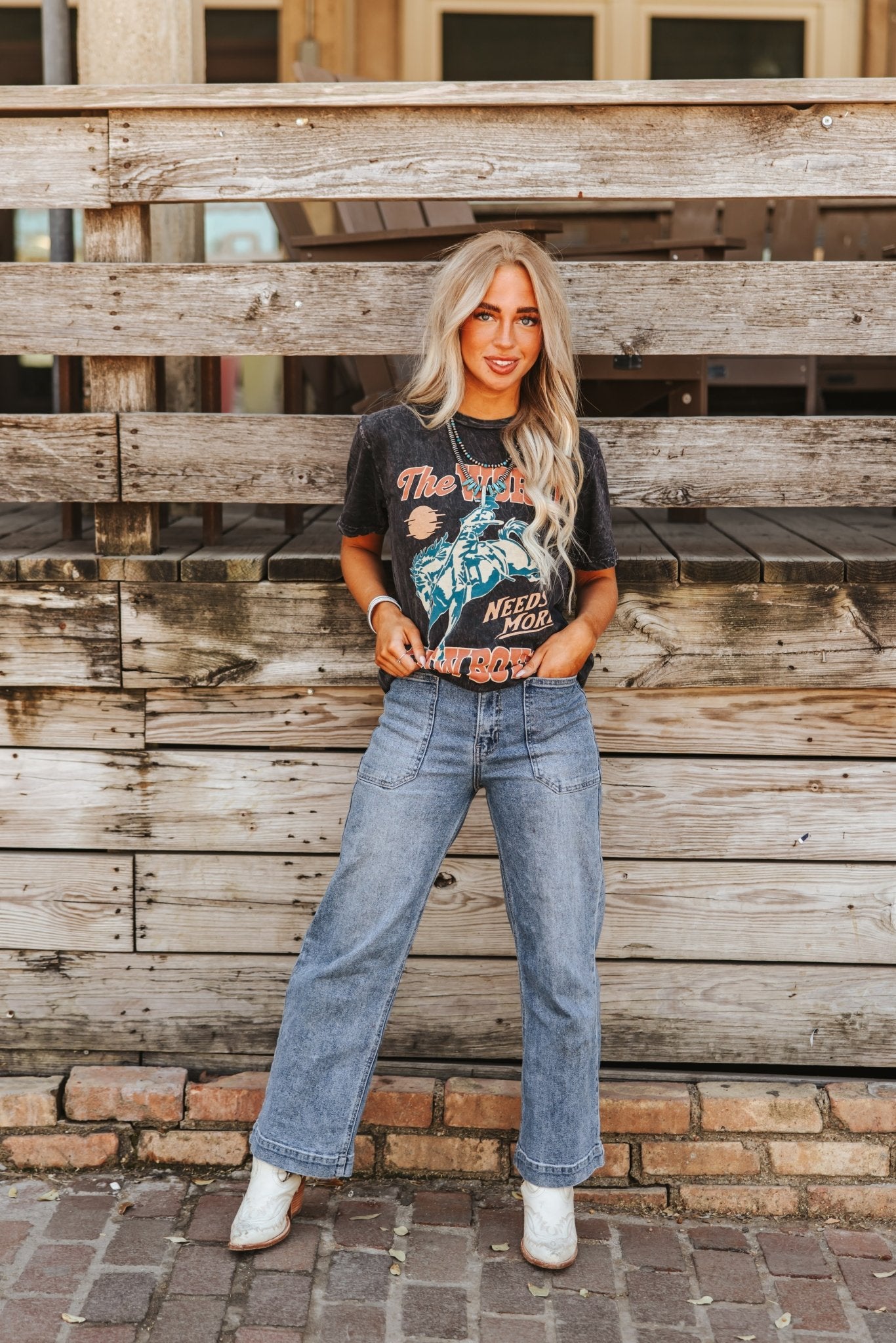 World Needs Cowboys Mineral Washed Graphic Tee – Wild Junkie