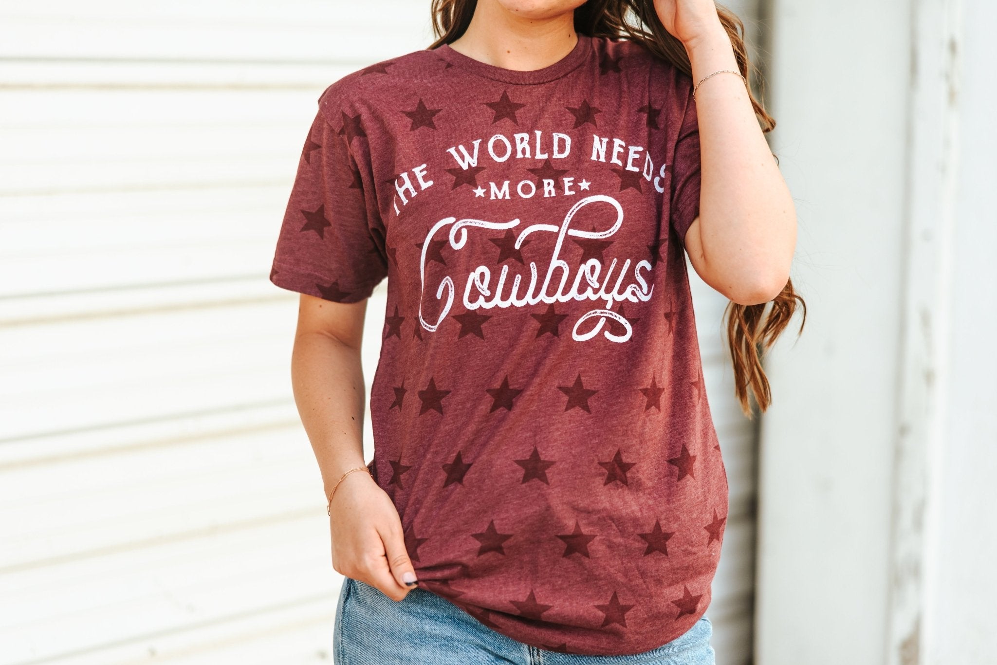 World Needs More Cowboys Star Graphic TeeS