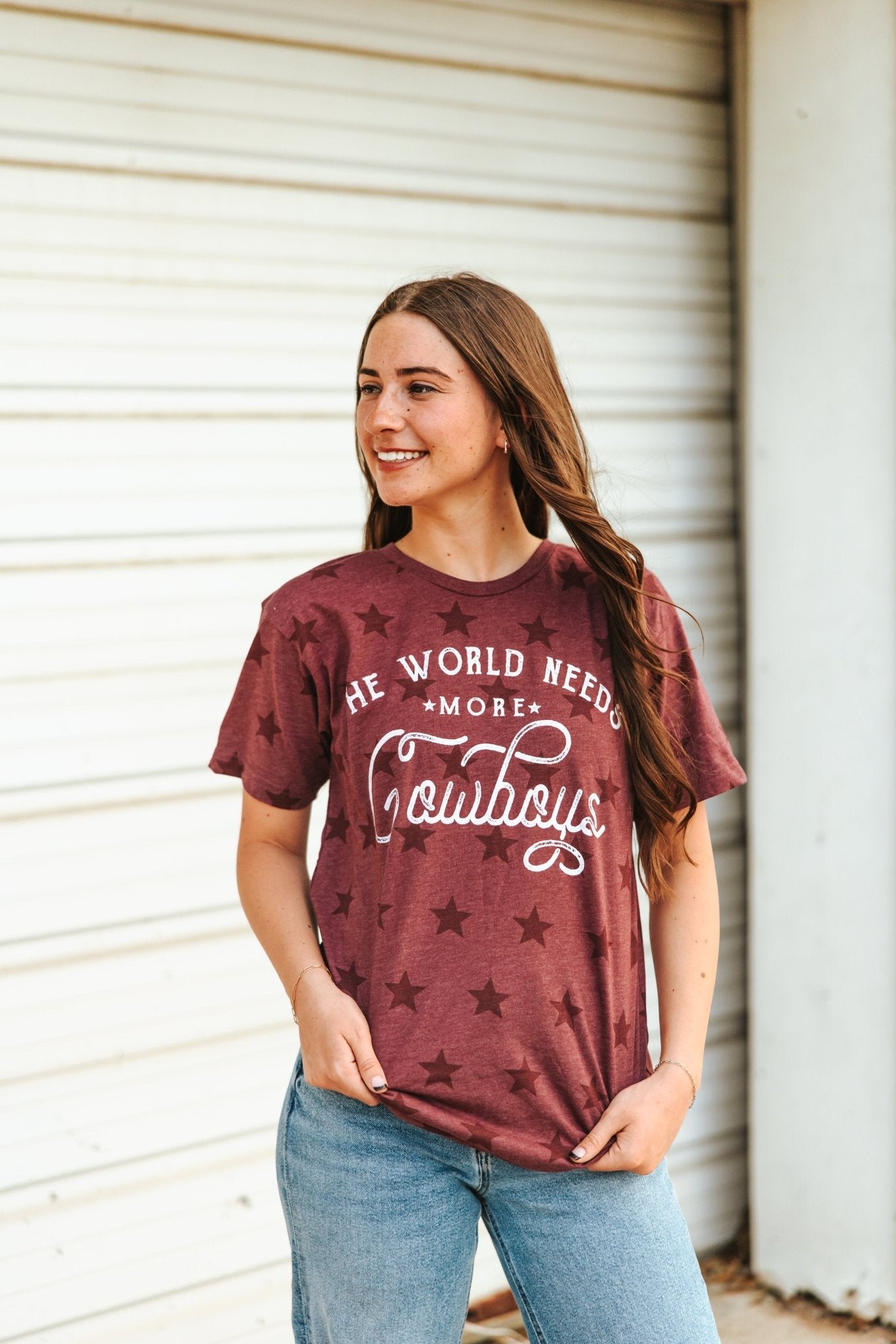 World Needs More Cowboys Star Graphic TeeS