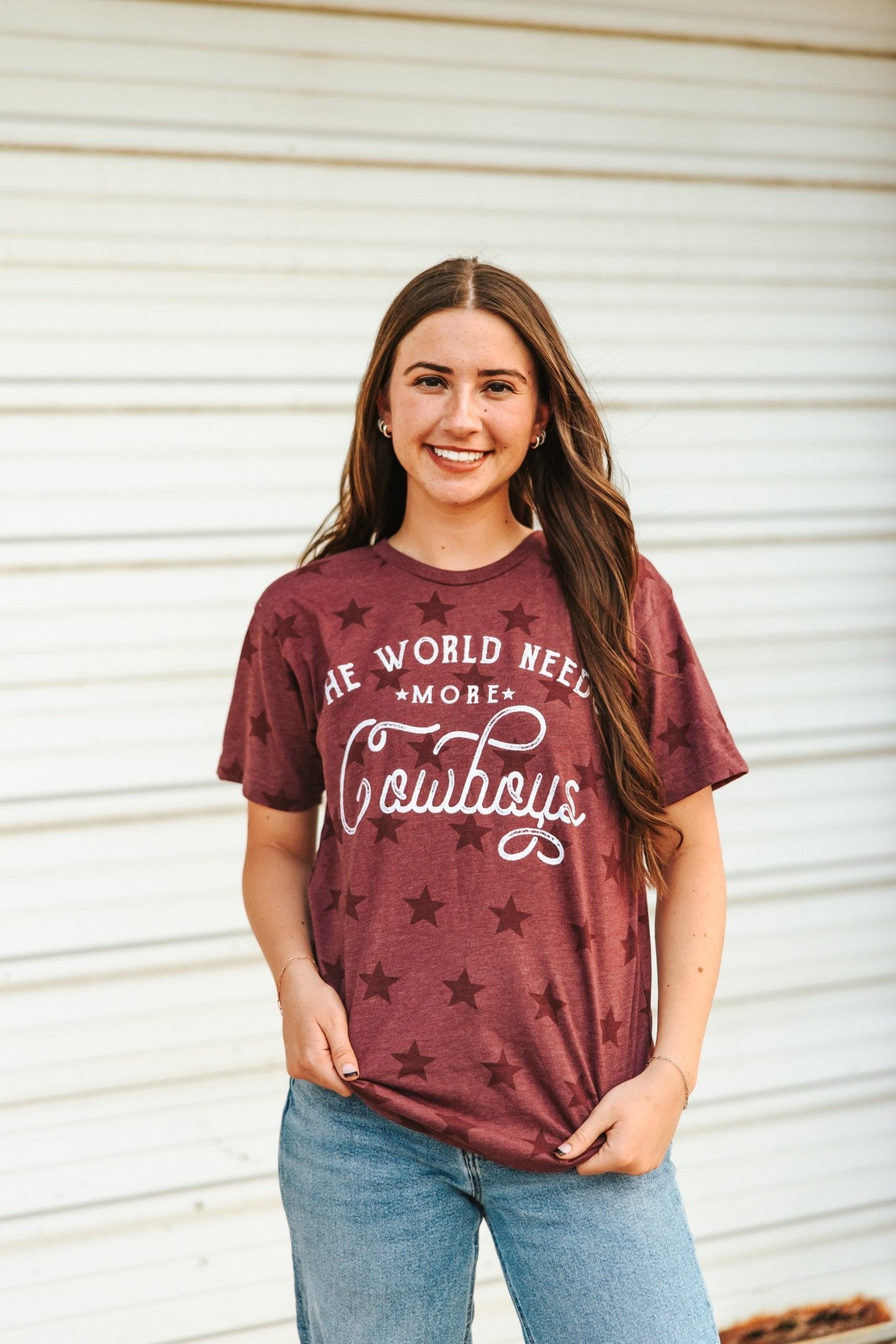 World Needs More Cowboys Star Graphic TeeS