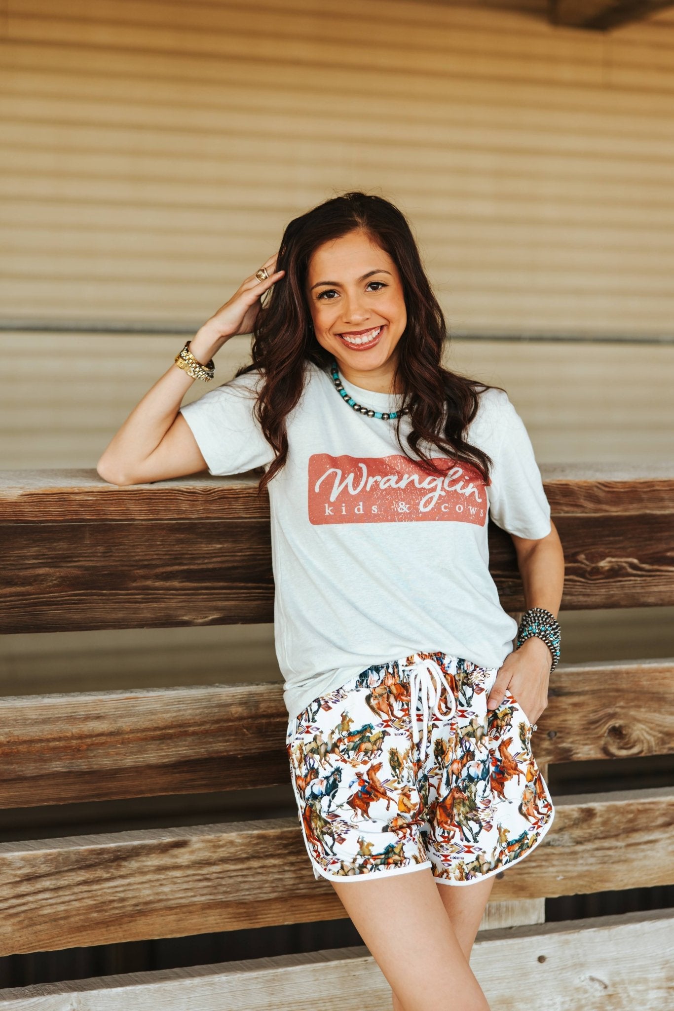Wranglin Kids & Cows Graphic TeeCementS