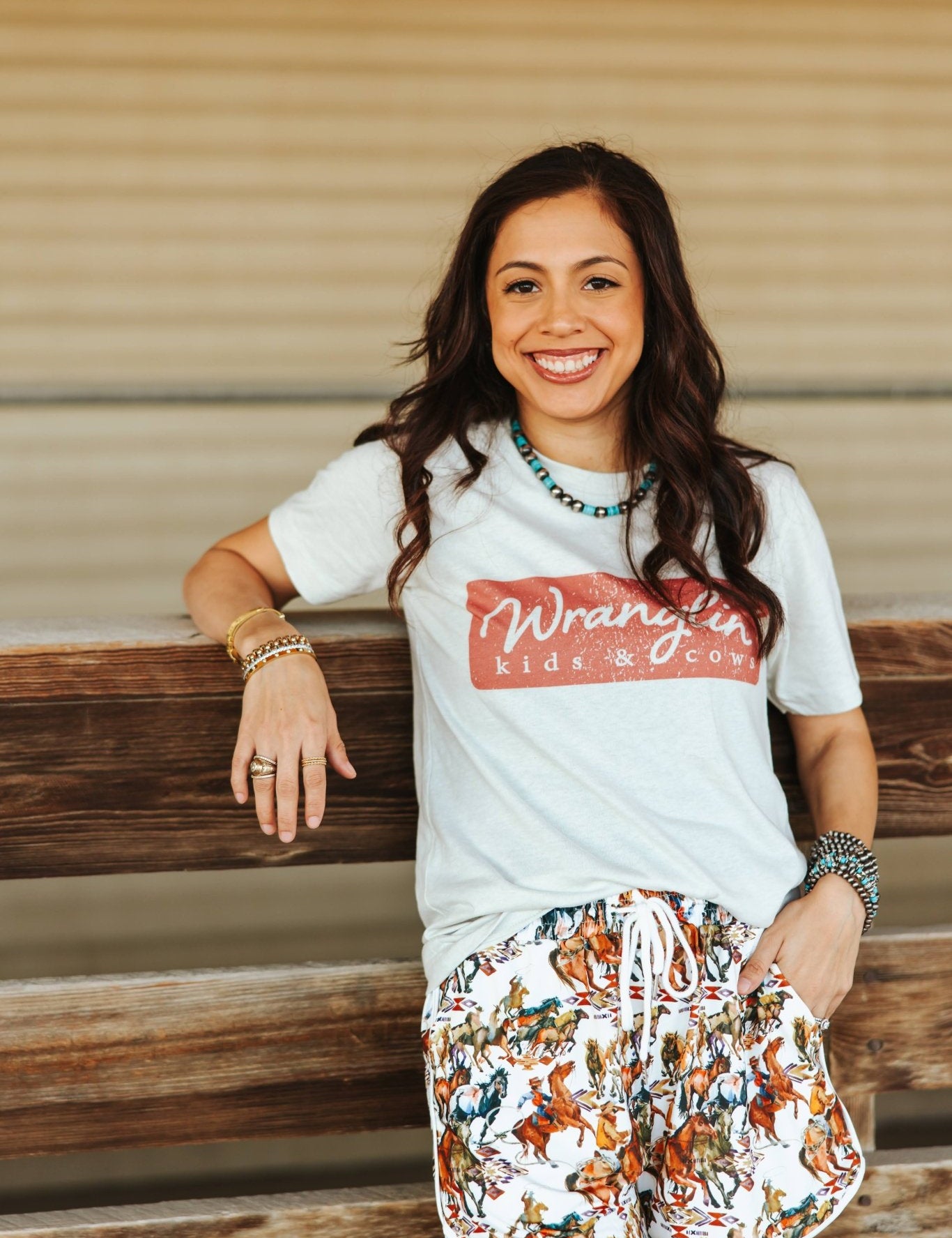 Wranglin Kids & Cows Graphic TeeCementS
