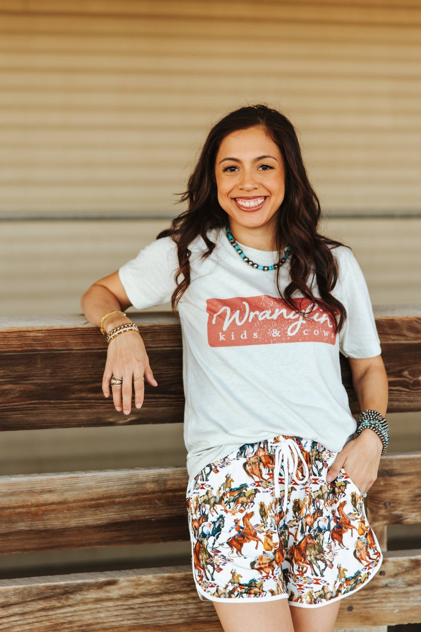 Wranglin Kids &amp; Cows Graphic TeeCementS