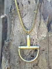 XL Gold Snaffle Bit Snake Chain Necklace