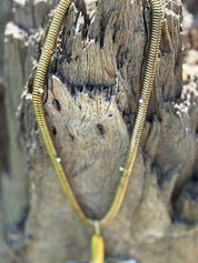 XL Gold Snaffle Bit Snake Chain Necklace