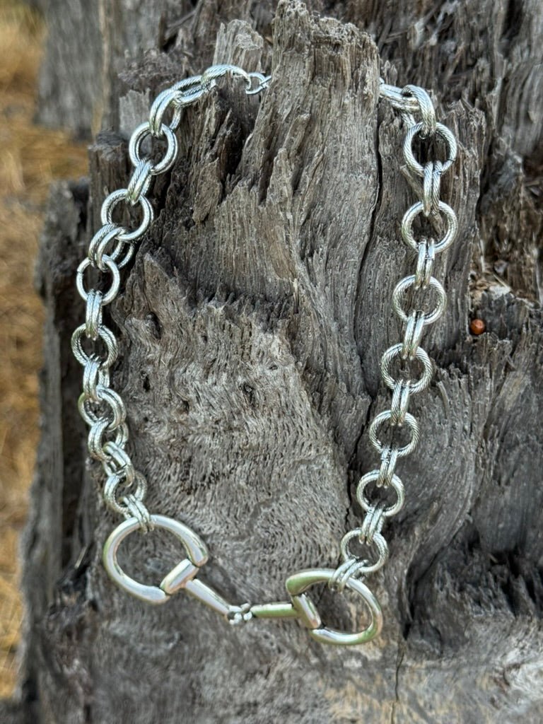 XL Snaffle Bit Double Chain Necklace