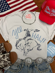 Yee Haw Cowboy Graphic TeeCool GreyS