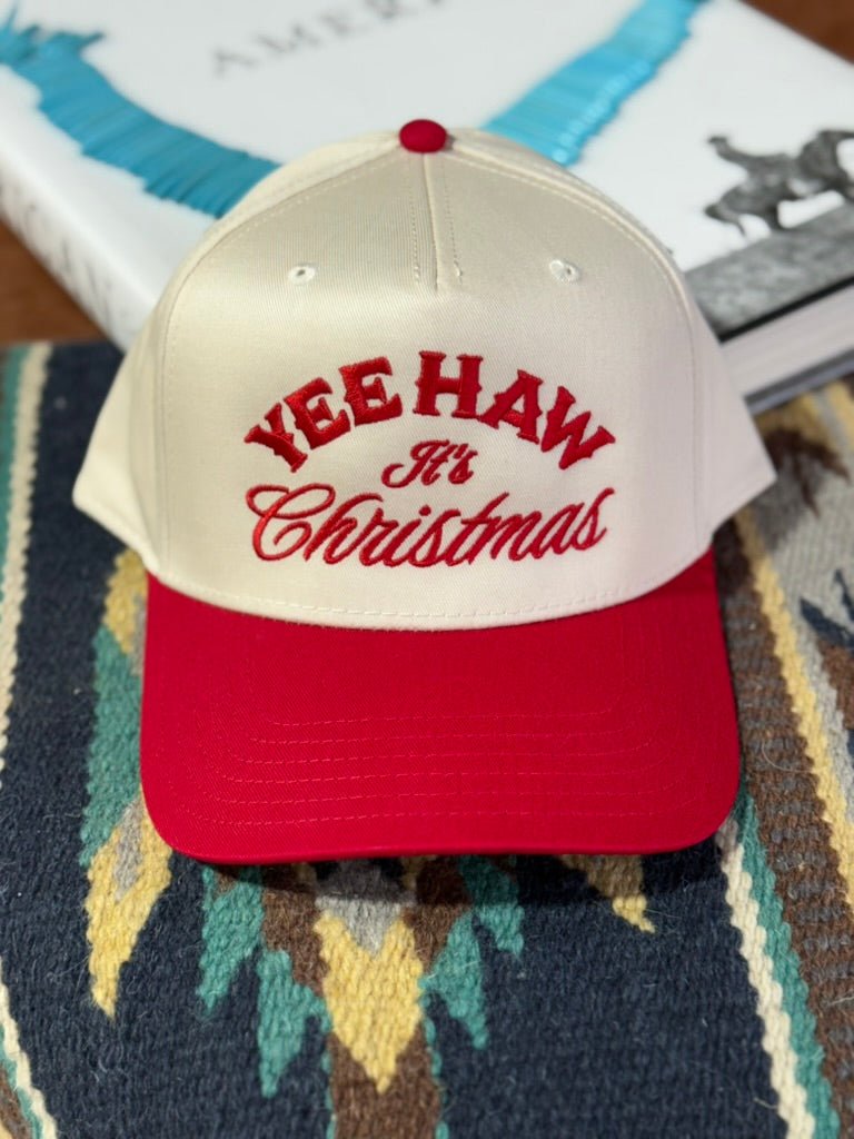 Yee Haw It's Christmas Embroidered Trucker Hat