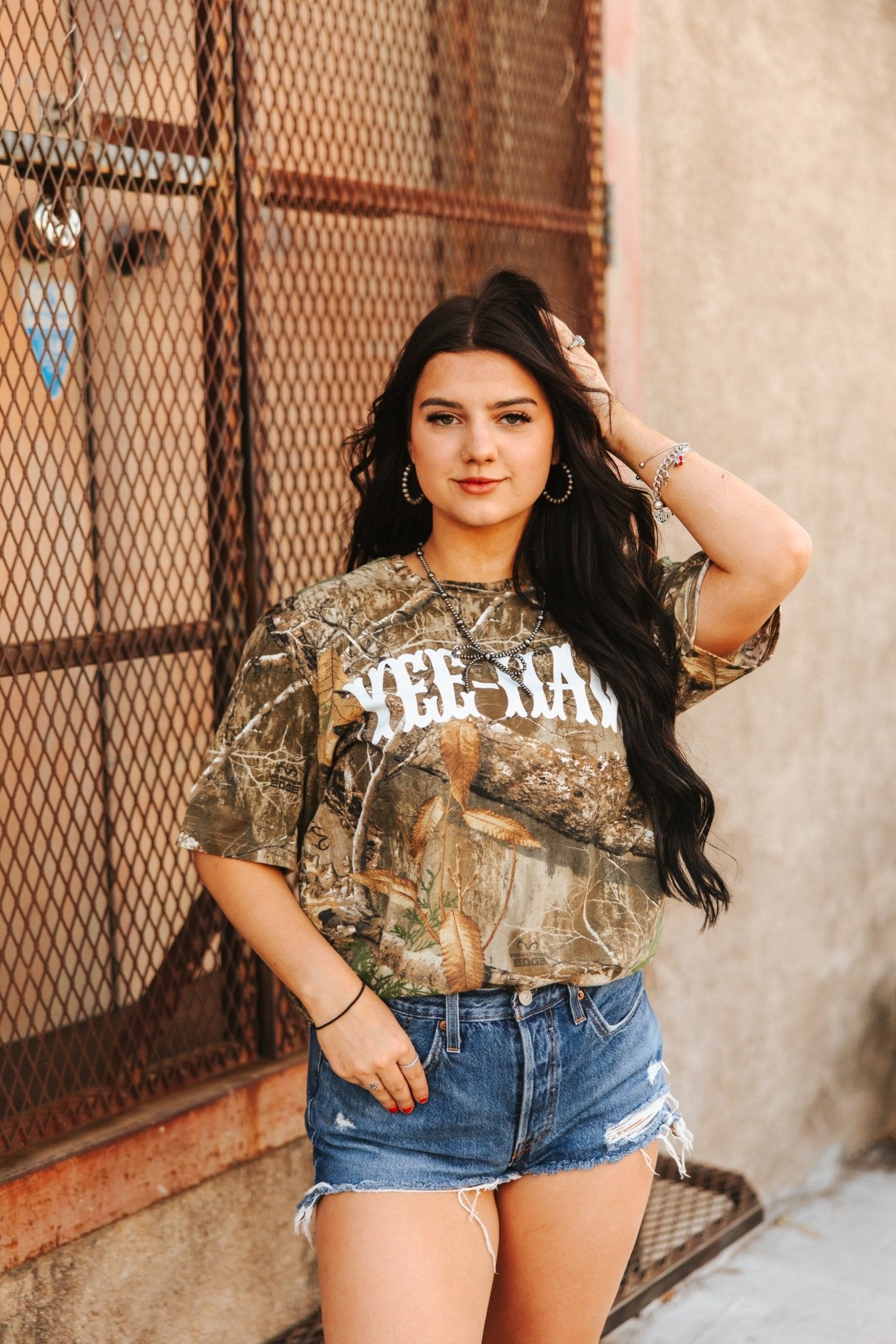 Yee - Haw Tree Camo Graphic TeeTree CamoS