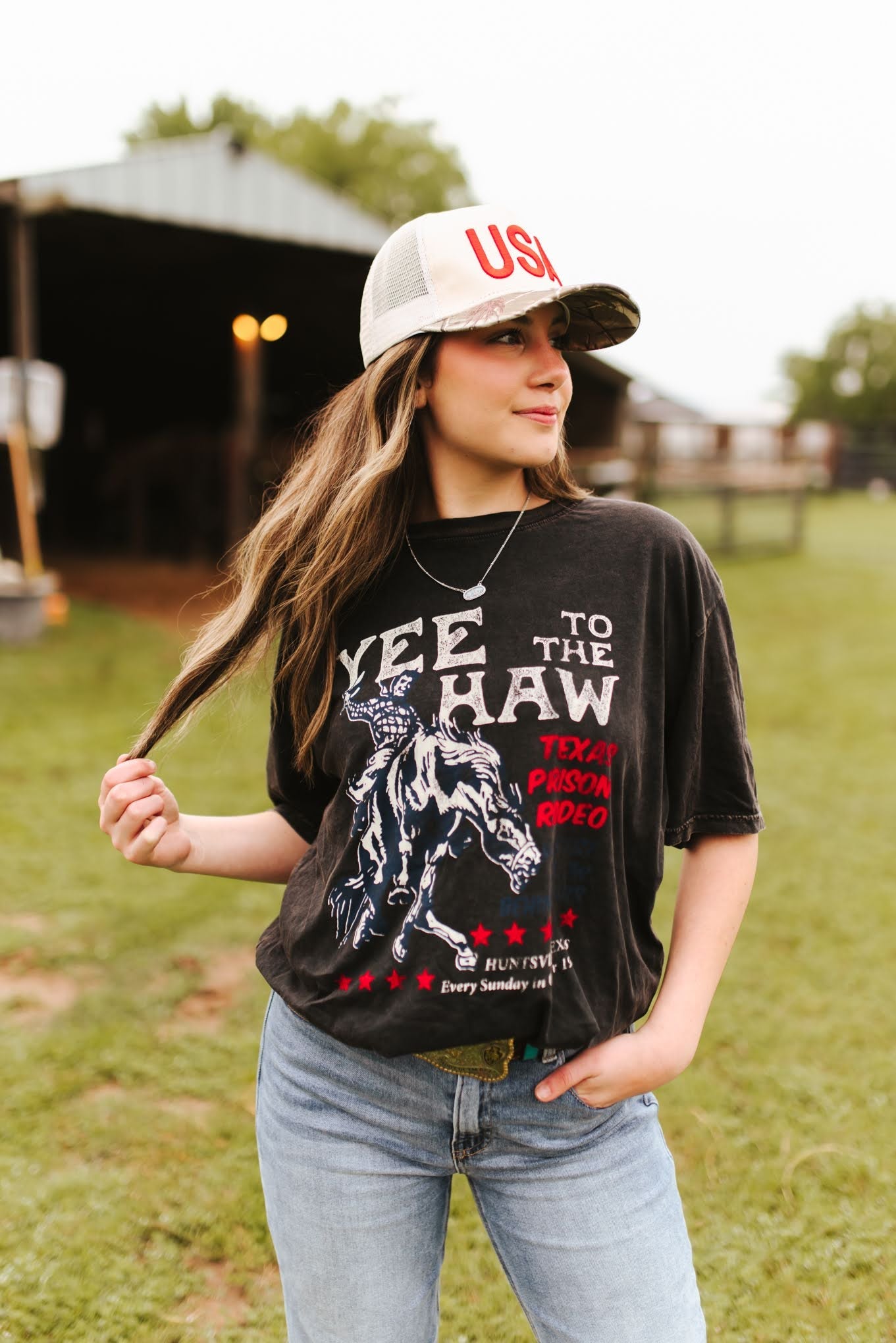 Yee To The Haw Oversized Graphic TeeS