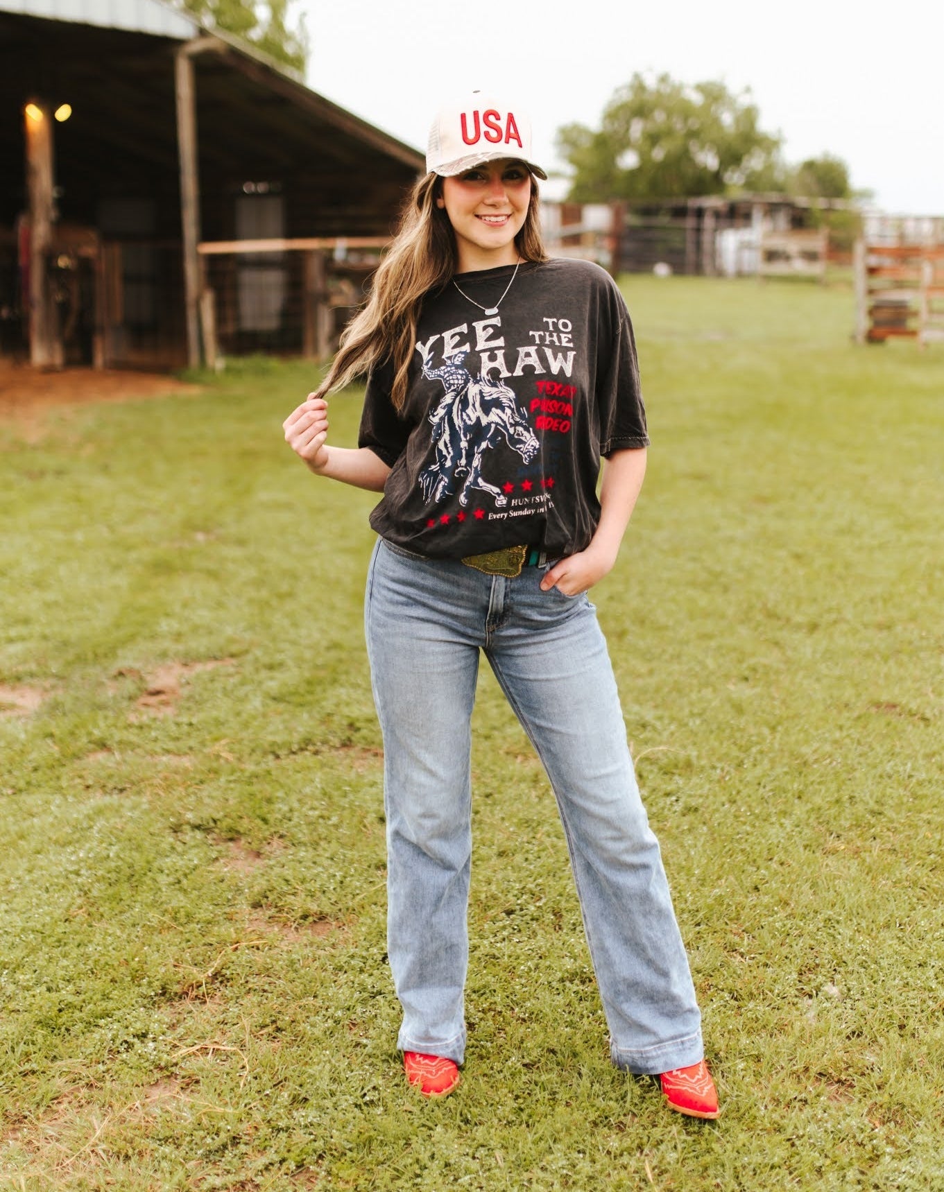 Yee To The Haw Oversized Graphic TeeS