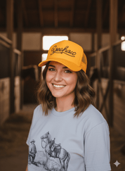 Yeehaw Twisted Rope Trucker HatGold