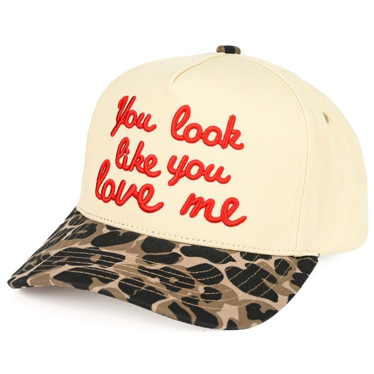 You Look Like You Love Me Embroidered Leopard Trucker Hat
