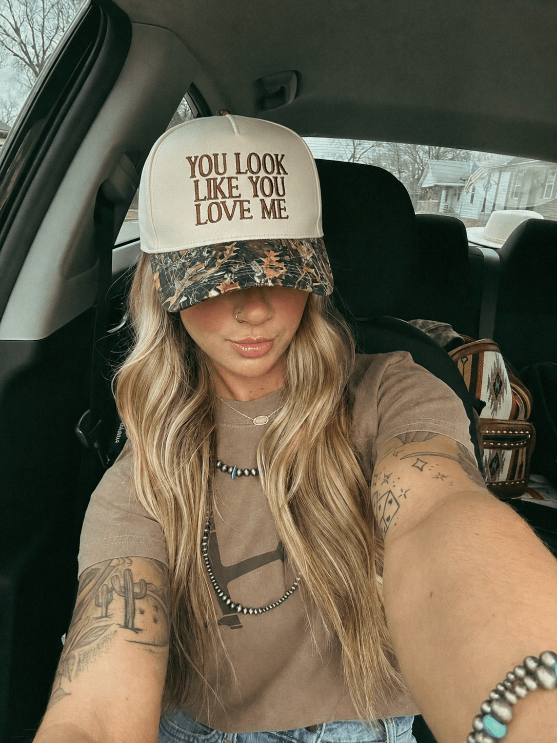 You Look Like You Love Me Tree Camo Trucker Hat