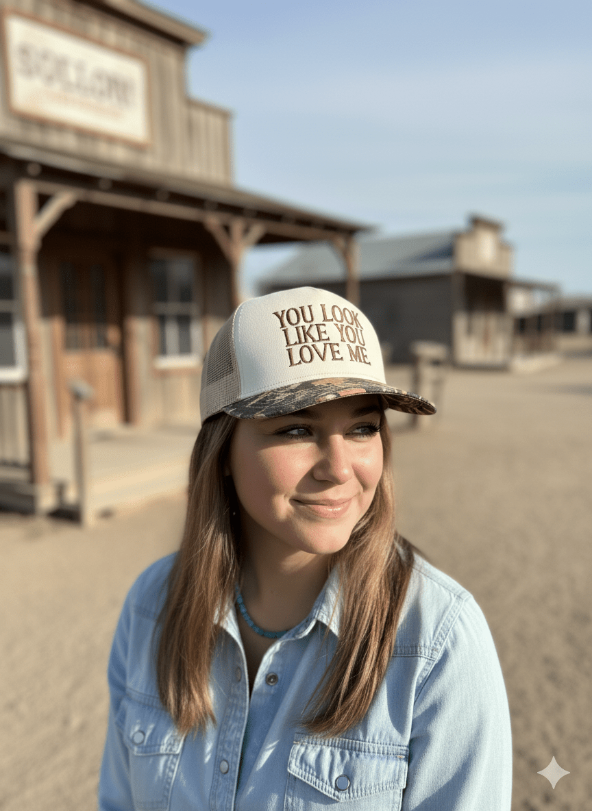 You Look Like You Love Me Tree Camo Trucker Hat
