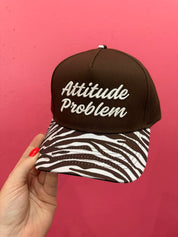 Zebra Attitude Problem Embroidered Trucker Hat