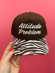 Zebra Attitude Problem Embroidered Trucker Hat