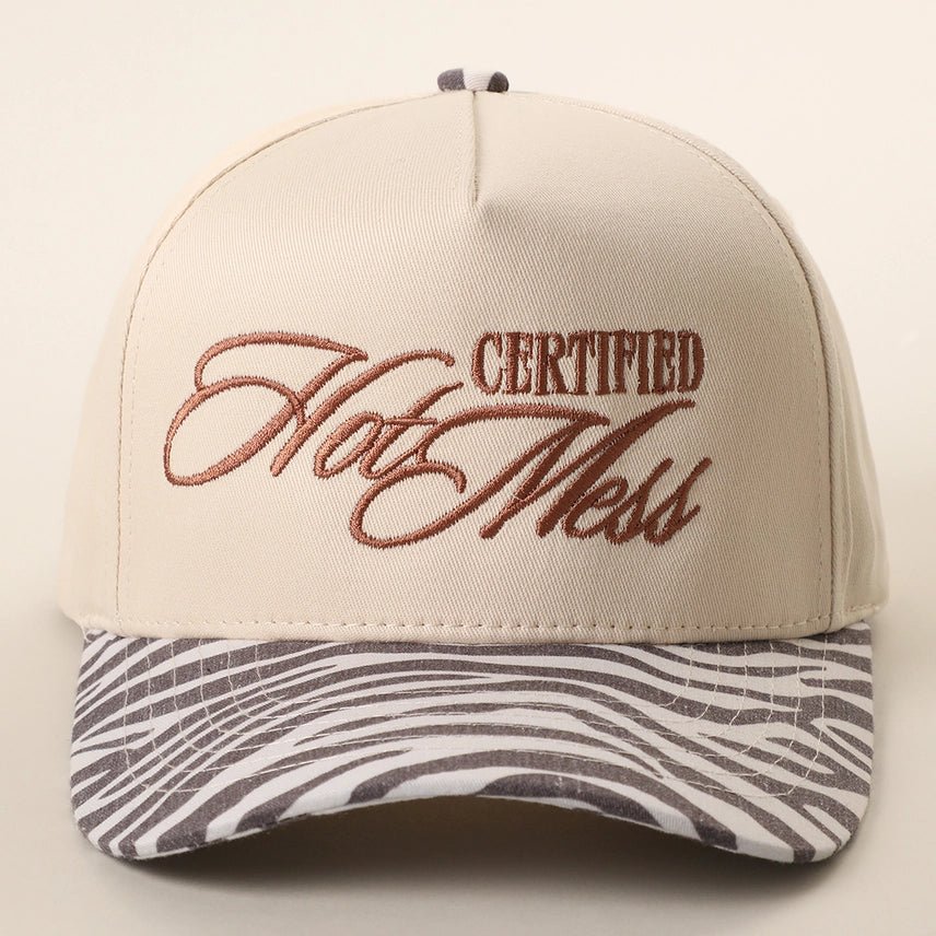 Zebra Certified Hot Mess Embroidered Trucker Hat