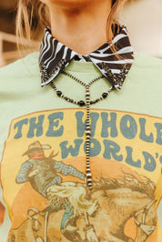 Zebra Jewel Studded Collar