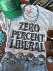 Zero Percent Liberal Graphic TeeCool GreyS