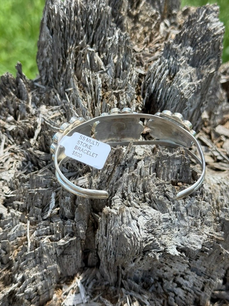 Zuni Turquoise Blossom Cuff Bracelet