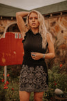 floral embroidered skirt
