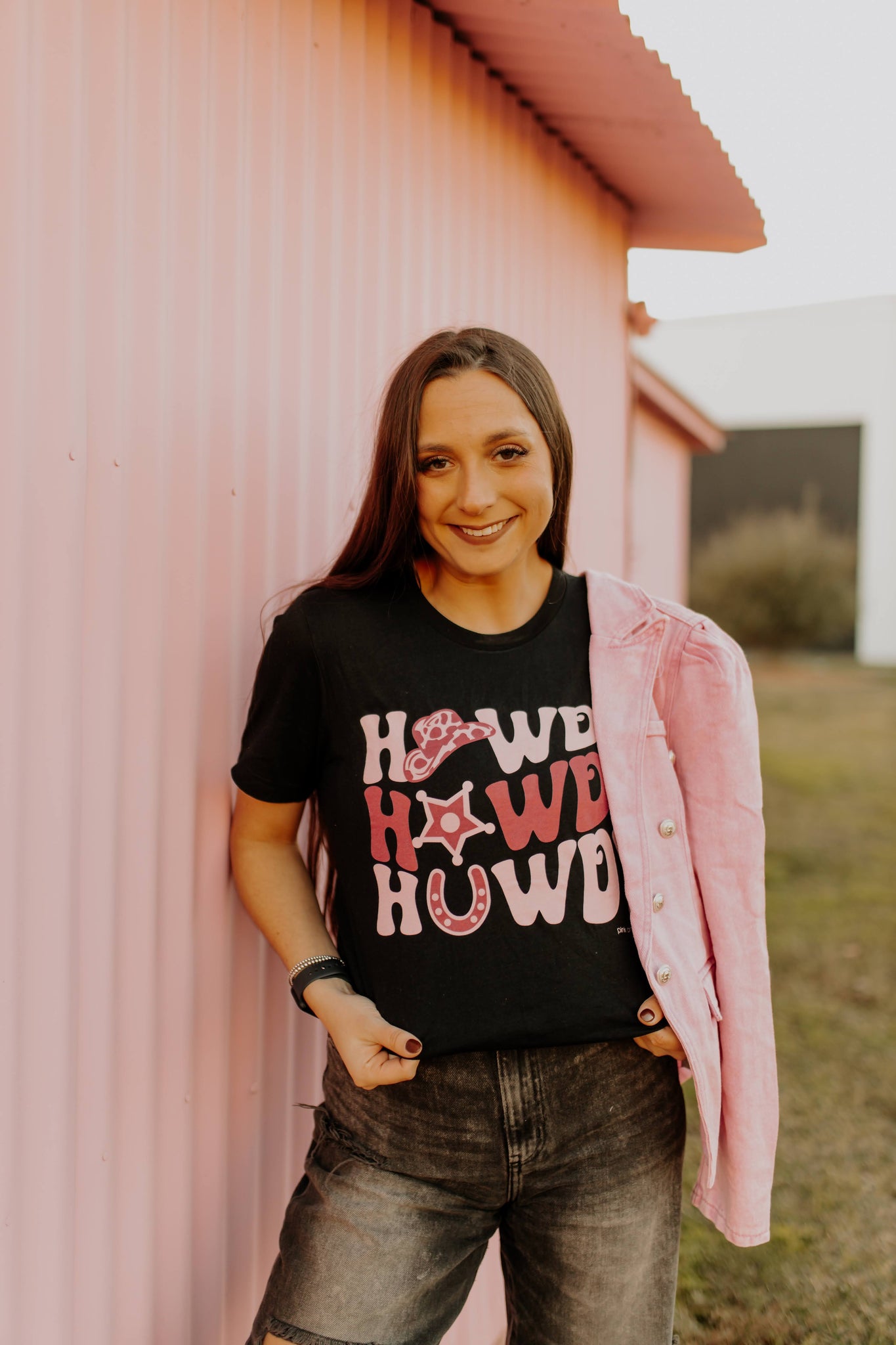 Howdy Howdy Howdy Pink Graphic Tee